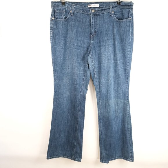 Levis 515 Boot Cut Womens Jeans Button Flap Pockets Size 16 L - Picture 1 of 10